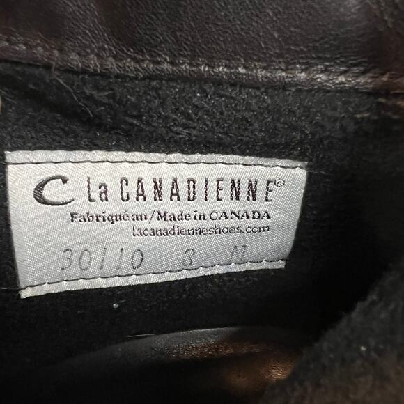 La Canadienne Womens SHARON Ankle Boots Waterproof Black Leather Size 8M - Picture 9 of 15